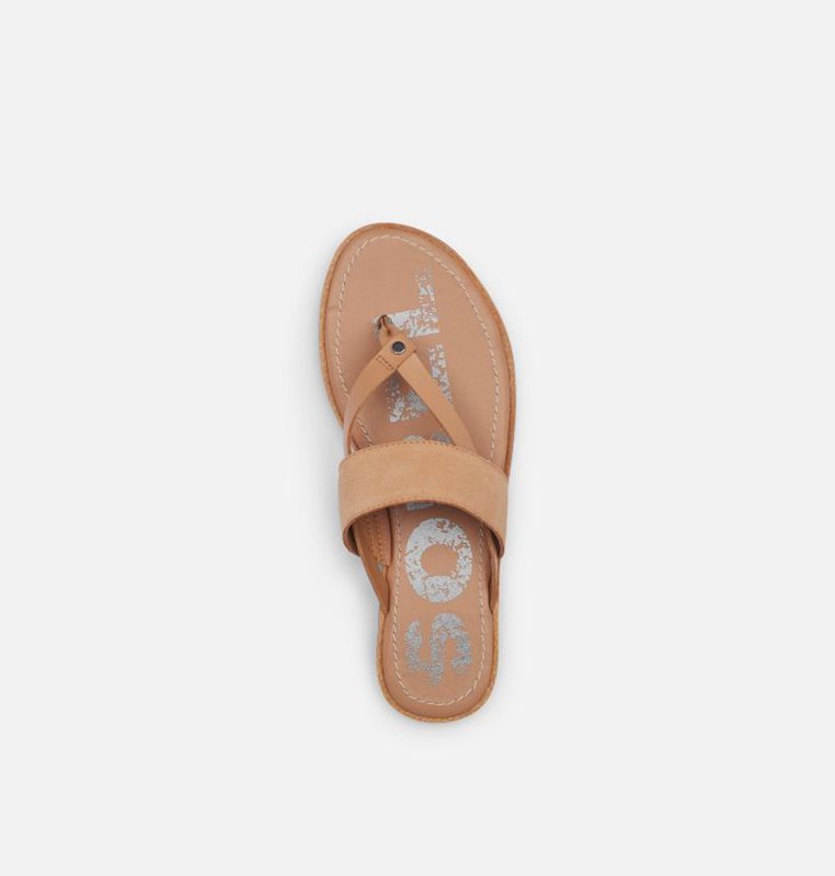 Sorel Dam Sandaler Beige - Ella™ Flip Flat - BJG-205693